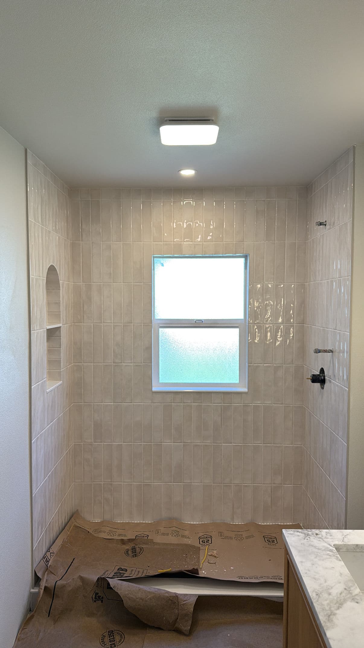 Gallery photos for Fresh Lighting and Modern Shower in Stunning Bathroom Remodel: Image #2